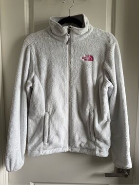 RARE Vintage Y2K North Face Limited Edition Pink Ribbon White Fleece Jacket S